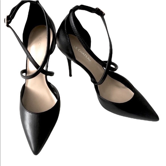 NWT Le Chateau: “x” strap heels - Picture 3 of 8